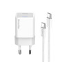 Мережевий зарядний пристрій ColorWay GaN Mini 30W PD Port PPS USB-C White (CW-CHS054PDC-WT) + кабель USB Type-C