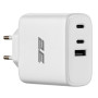 Мережевий зарядний пристрій 2E USB-C Wall Charger GaN 65W White (2E-WC3USB65W-W)