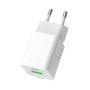 Мережевий зарядний пристрій ColorWay GaN Mini 20W PD Port PPS USB (Type-C PD + USB QC4.0) White (CW-CHS062PD-WT)