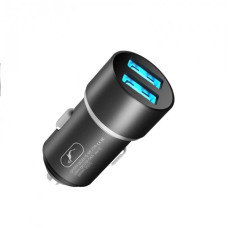 Автомобильное зарядное устройство SkyDolphin SZ02 Aluminium (2USB, 2.4A) Black (AZP-000074)