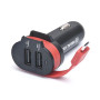 Автомобильное зарядное устройство REAL-EL CA-35 (3USBx3.4A) Black/Orange + кабель microUSB