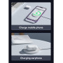Бездротовий зарядний пристрій Essager Wind 2in1 Wireless Charger 15W White (EWXCX-CF02-Z)