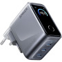 Мережевий зарядний пристрій Anker GaN Prime Charger 160W, 3xUSB-C, Display Silver (A2687341)
