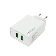 Сетевое зарядное устройство ColorWay QC3.0 (2USBx3A) White (CW-CHS017Q-WT)