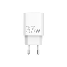 Мережевий зарядний пристрій Sigma mobile X-power 33W GaN, PD, QC (1xUSB-C + 1xUSB-A) White (PS33-01)