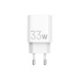 Мережевий зарядний пристрій Sigma mobile X-power 33W GaN, PD, QC (1xUSB-C + 1xUSB-A) White (PS33-01)