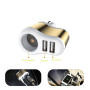 Автомобильное зарядное устройство XoKo CC-303 (2USB, 2.1А) Gold/White (CC-303-GDWH) + авто разветветиль