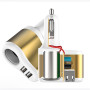 Автомобильное зарядное устройство XoKo CC-303 (2USB, 2.1А) Gold/White (CC-303-GDWH) + авто разветветиль