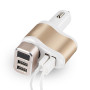 Автомобильное зарядное устройство XoKo CC-303 (2USB, 2.1А) Gold/White (CC-303-GDWH) + авто разветветиль