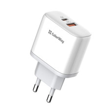 Мережевий зарядний пристрій ColorWay Power Delivery Port PPS USB (Type-C PD + USB QC3.0) (45W) White (CW-CHS042PD-WT)