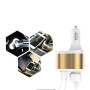 Автомобильное зарядное устройство XoKo CC-303 (2USB, 2.1А) Gold/White (CC-303-GDWH) + авто разветветиль
