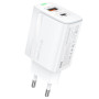 Зарядний пристрій Foneng EU66 (USBх3A, USB-Cх3A) 20W White (EU66-CH-W)