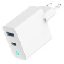 Мережевий зарядний пристрій Gembird (1USBх3A + 1USB-Cх3A) White (TA-UC-PDQC30L-W-01)