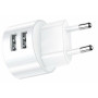Мережевий зарядний пристрій Usams T20 (2USB, 2.1А) White (CC80TC01)