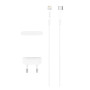 Мережевий зарядний пристрій Denmen DC06 (1USB 3.6A) PD20W+QC3.0 White (DM-DC06L-WH) + кабель Lightning