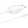 Мережевий зарядний пристрій Samsung 15W (1USBx3A) White (EP-T1510XWEGRU) + кабель Type-C