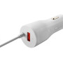 Автомобільний зарядний пристрій Canyon (1USB, 2.4A) White (CNE-CCA033W) + кабель Lightning