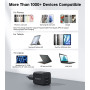 Мережевий зарядний пристрій Choetech (USB-C+USB-A) Black (PD5012-EU-BK)