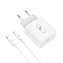 Мережевий зарядний пристрій SkyDolphin SC38T (1USBx2.4A) White (MZP-000183) + кабель USB Type-C