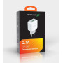 Сетевое зарядное устройство Grand-X (1xUSB 2.1A) White (CH-03W)