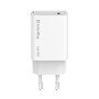 Мережевий зарядний пристрій ColorWay GaN Mini 65W PD Port PPS USB-C White (CW-CHS049PD-WT)