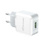 Сетевое зарядное устройство Grand-X (1xUSB 2.1A) White (CH-03W)