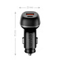 Автомобільний зарядний пристрій ColorWay 2USB (Type-C PD65W + USB QC3.0 18W) 83W Black (CW-CHA068PD-BK)