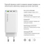 Мережевий зарядний пристрій ColorWay GaN Mini 65W PD Port PPS USB (USB-2C1A) White (CW-CHS058PDCL-WT) + кабель Type-C&Lightning