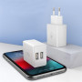 Зарядное устройство SkyDolphin SC30V (2USB, 2.1A) White (MZP-000114) + кабель Type-C