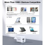Мережевий зарядний пристрій Choetech (USB-C+USB-A) White (PD5012-EU-WH)