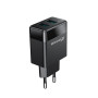 Сетевое зарядное устройство Grand-X (2xUSB 2.4А) Black (CH-50T) + кабель USB-C