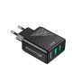 Сетевое зарядное устройство Grand-X (2xUSB 3.1А) Black (CH-60) с защитой от перегрузки