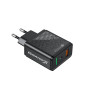 Сетевое зарядное устройство Grand-X Fast Charge 3-в-1 QC3.0, FCP, AFC, (1хUSB, 18W) Black (CH-650)