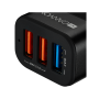 Автомобильное зарядное устройство Canyon (3USB, 2.1A) Black (CNE-CCA07B)