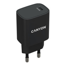 Мережевий зарядний пристрій Canyon H-20-02 (1USB, 3A) PD Black (CNE-CHA20B02)