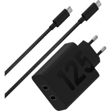 Зарядний пристрій Motorola 125W Black + кабель Type-C (PG38C06632)