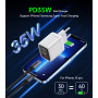 Мережевий зарядний пристрій Choetech (USB-C+USB-A) White (PD6052-EU-WH)