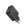 Сетевое зарядное устройство Grand-X Fast Charge 3-в-1 QC3.0, FCP, AFC, (1хUSB, 18W) Black (CH-650)