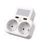 Мережевий зарядний пристрій XO WL09 (2 розетки 4000W; 2USB 2.4A) White (WL09.white)