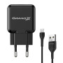 Сетевое зарядное устройство Grand-X (1xUSB 2.1A) Black (CH-03T) + кабель USB-C