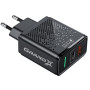 Сетевое зарядное устройство Grand-X Fast Сharge 6в1 (1хUSB, 1хTypeC, 18W) Black (CH-880)