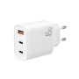Мережевий зарядний пристрій XO L117 (2USB-С, 1USB, 3А) PD, QC 3.0 White (L117-CC.white)