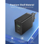 Мережевий зарядний пристрій Vention USB Type C + QC4.0 (18-20W) Black (FBBB0-EU)