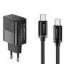 Мережевий зарядний пристрій Essager Travel Charger 20W USB-C Black (E20JSB1-SYTT1-T) + кабель USB Type-C