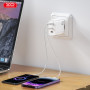 Мережевий зарядний пристрій XO L117 (2USB-С, 1USB, 3А) PD, QC 3.0 White (L117-CC.white)