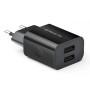 Мережевий зарядний пристрій REAL-EL CH-210 (2USB, 2.1A) Black