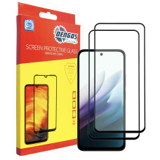 Захисне скло Dengos для Xiaomi Redmi 15 4G/5G Black Full Glue (DG-TG2P-90) 2 шт.