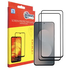 Захисне скло Dengos для Samsung Galaxy S25 FE Black Full Glue (DG-TG2P-91) 2 шт.