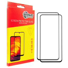 Захисне скло Dengos для Samsung Galaxy A56 5G SM-A566 Black Full Glue (DG-TG2P-69) 2шт
